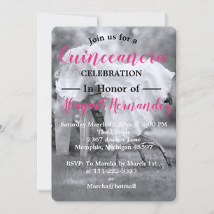 Cartes Pour Fêtes Annuelles Célébration de Quinceanera