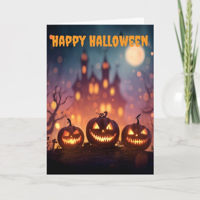 Cartes Pour Fêtes Annuelles Célébration d'Halloween (Devant)