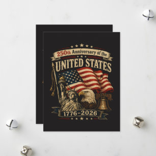 Cartes Pour Fêtes Annuelles Célébration du 250e anniversaire des États-Unis