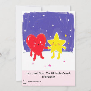Cartes Pour Fêtes Annuelles Célébration du cœur et de l'étoile pour la Saint-V