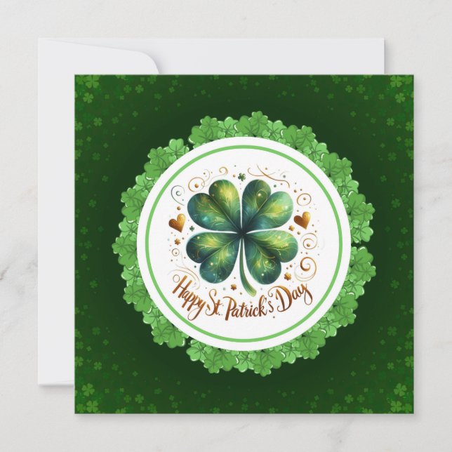 Cartes Pour Fêtes Annuelles Célébration du trèfle (Devant)