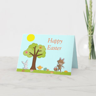 Cartes Pour Fêtes Annuelles Célébration extérieure heureuse de Pâques