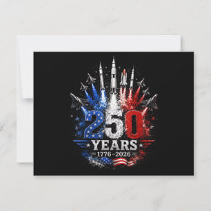 Cartes Pour Fêtes Annuelles Célébration patriotique dans le ciel 250 ans 1776–