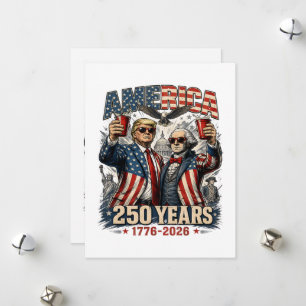 Cartes Pour Fêtes Annuelles Célébration patriotique de l'Amérique 250 ans
