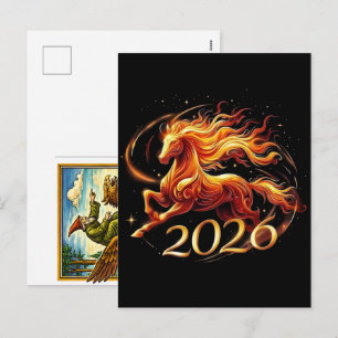 Cartes Pour Fêtes Annuelles Célébrations de l'Année chinoise du Cheval 2026