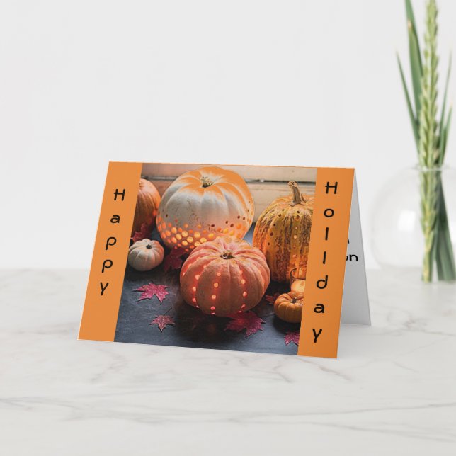 CARTES POUR FÊTES ANNUELLES CÉLÉBRER CETTE "SAISON D'AUTOMNE*-TOUJOURS UNE RAI (Devant)