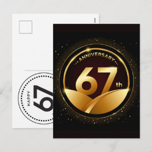 Cartes Pour Fêtes Annuelles Célébrez 67 ans : Grand-père Grand-mère Anniversai