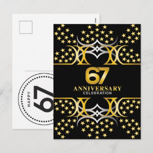 Cartes Pour Fêtes Annuelles Célébrez 67 ans : Grand-père Grand-mère Anniversai