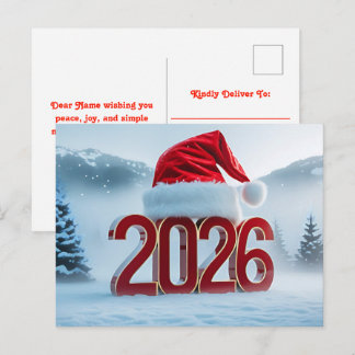 Cartes Pour Fêtes Annuelles Célébrez l'arrivée de 2026 avec un hiver festif