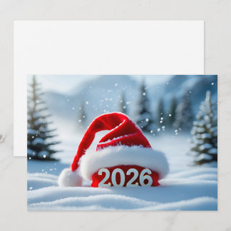 Cartes Pour Fêtes Annuelles Célébrez l'arrivée de 2026 avec un hiver festif