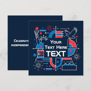 Cartes Pour Fêtes Annuelles Célébrez sur mesure le 250e anniversaire de l'Amér