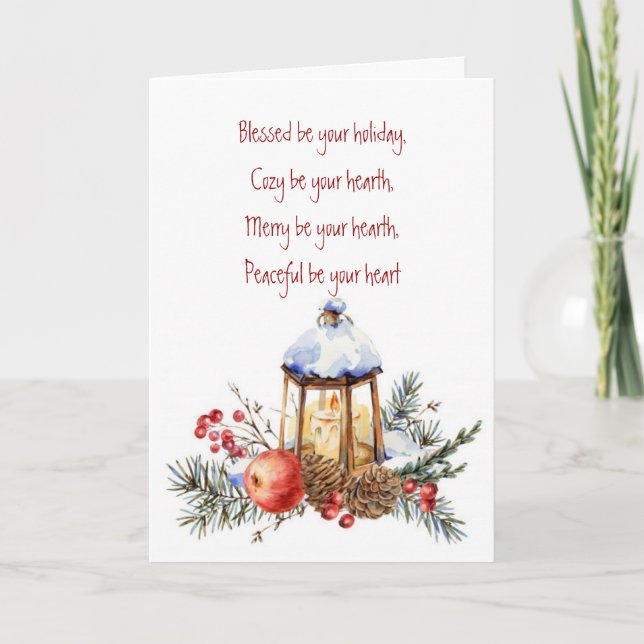 Cartes Pour Fêtes Annuelles Celtic Blessings Christmas for Anyone Holiday Card (Devant)
