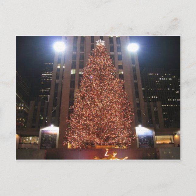 Cartes Pour Fêtes Annuelles Centre Rockefeller de l'arbre de Noël (Devant)
