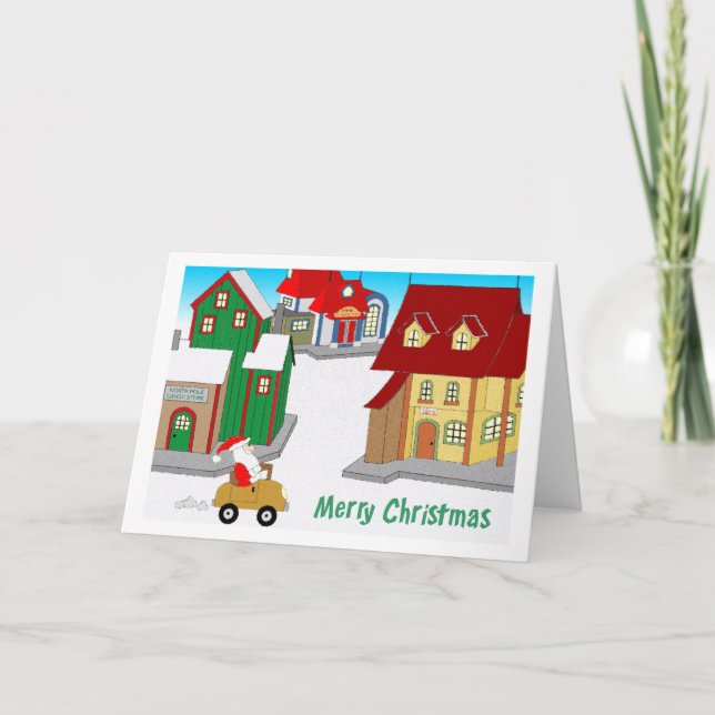 Cartes Pour Fêtes Annuelles Centre-ville Père Noël 2 (Devant)