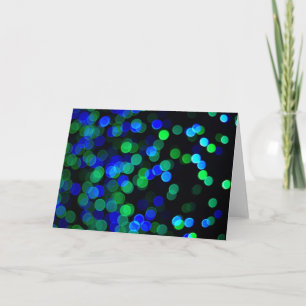 Cartes Pour Fêtes Annuelles Cercle bleu et vert