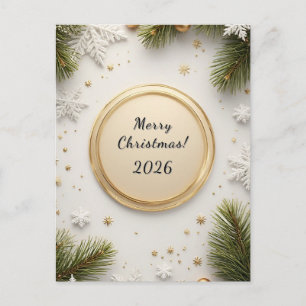 Cartes Pour Fêtes Annuelles Cercle de fête de la Couronne dorée Joie des Fêtes
