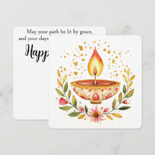Cartes Pour Fêtes Annuelles Cercle de lumière, Diwali