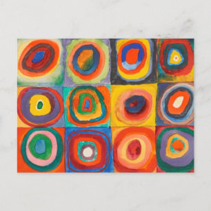 Cartes Pour Fêtes Annuelles Cercles concentrés Carré de Kandinsky