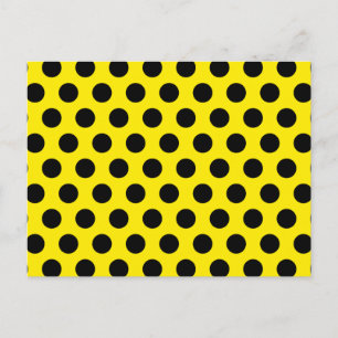 Cartes Pour Fêtes Annuelles Cercles noirs sur Arrière - plan jaune