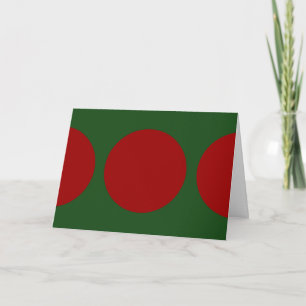 Cartes Pour Fêtes Annuelles Cercles rouges sur vert