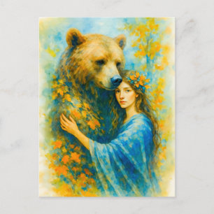 Cartes Pour Fêtes Annuelles Céréales celtiques avec ours à esprit