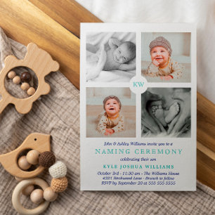 Cartes Pour Fêtes Annuelles Cérémonie de désignation du collage photo monogram