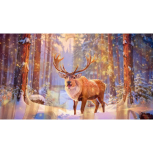 Cartes Pour Fêtes Annuelles Cerf au cœur de Santa - Renne