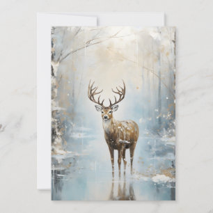 Cartes Pour Fêtes Annuelles Cerf de la forêt glacée