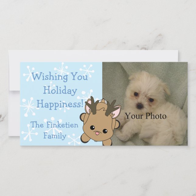 Cartes Pour Fêtes Annuelles Cerf Mignon (Devant)