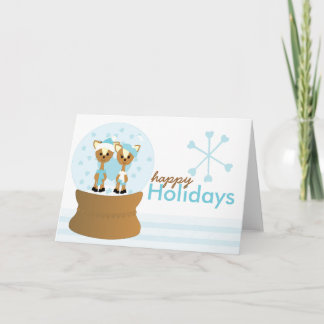 Cartes Pour Fêtes Annuelles Cerfs communs de Wayne et de Marie