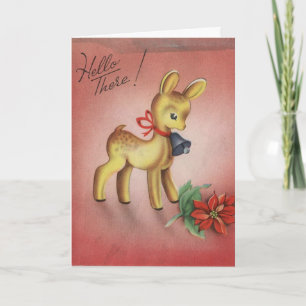 Cartes Pour Fêtes Annuelles Cerfs communs vintages de Noël