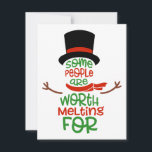 Cartes Pour Fêtes Annuelles Certaines Personnes Vaut La Peine De Fondre Pour<br><div class="desc">C'est le cadeau parfait pour ceux qui aiment Noël et les bonhommes de neige. Il convient aussi à ceux qui ont un bon sens de l'humour. Il fonctionne bien pour ceux qui ont une bonne famille et des amis qui vaudraient la peine de fondre pour! Vous devrez peut-être même en...</div>