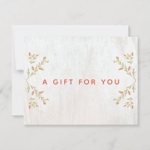 Cartes Pour Fêtes Annuelles Certificat cadeau Rustic Wood