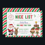 Cartes Pour Fêtes Annuelles Certificat officiel de la liste de Nice du Père No<br><div class="desc">Partagez la magie de la saison de Noël et excitez votre petit avec un certificat Nice List personnalisé signé par Père Noël. Yay !</div>