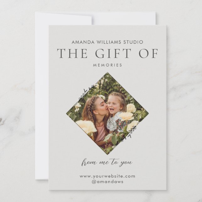 Cartes Pour Fêtes Annuelles Certificats de carte-cadeau du photographe (Devant)