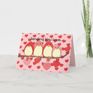 Cartes Pour Fêtes Annuelles Ces Oiseaux Le Jour Des Valentines