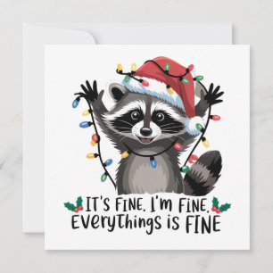 Cartes Pour Fêtes Annuelles C'est bien. Je vais bien. Tout va bien Raton laveu