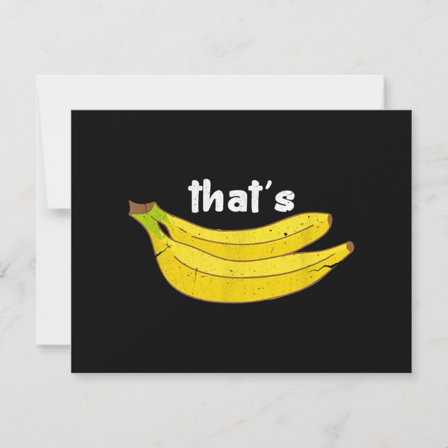 Cartes Pour Fêtes Annuelles C'est de la banane Funny Fruit Food Pun Foodie Sin (Devant)