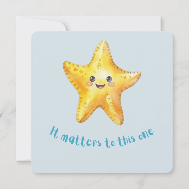 Cartes Pour Fêtes Annuelles C'est important pour celui-là, Starfish Story. (Devant)