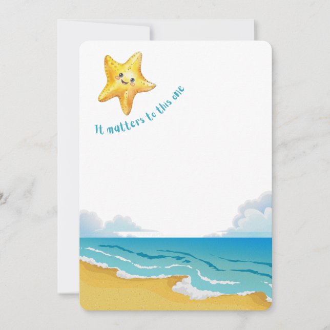 Cartes Pour Fêtes Annuelles C'est important pour celui-là, Starfish Story. (Devant)