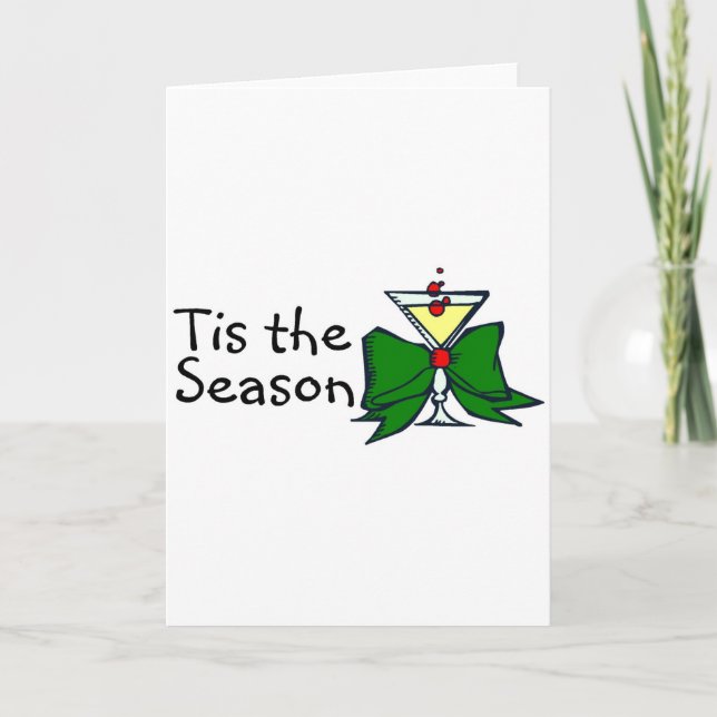 Cartes Pour Fêtes Annuelles C'Est La Boisson De Saison (Devant)