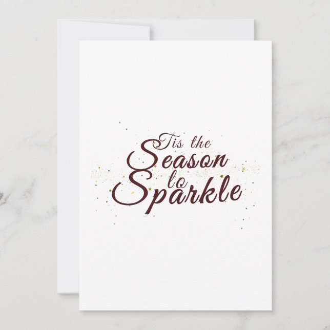 Cartes Pour Fêtes Annuelles C'est la saison à Sparkle, l'élégance de Noël (Devant)