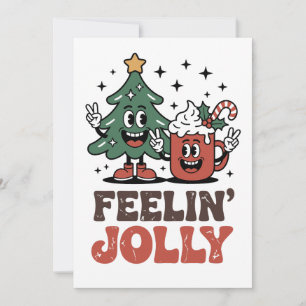 Cartes Pour Fêtes Annuelles C'est la saison Arbre de Noël Chapeau de Père Noël