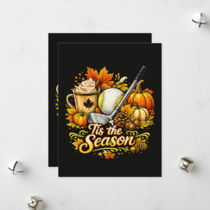 Cartes Pour Fêtes Annuelles C'est la saison Café épicé à la citrouille de golf