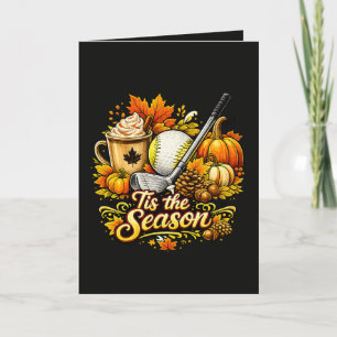 Cartes Pour Fêtes Annuelles C'est la saison Café épicé à la citrouille de golf