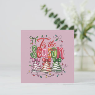 Cartes Pour Fêtes Annuelles C'est la saison Coquette Gâteaux de Noël en forme 