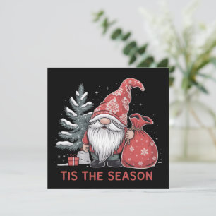Cartes Pour Fêtes Annuelles C'est la saison de Noël Gnome Fêtes Hiver