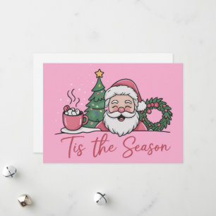 Cartes Pour Fêtes Annuelles C'est la saison de Noël Mignon Hiver Latte Père No