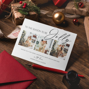 Cartes Pour Fêtes Annuelles C'Est La Saison D'Être Jolly   Collage de photos