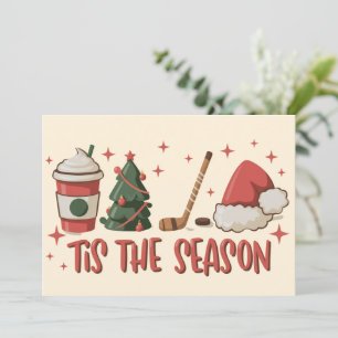 Cartes Pour Fêtes Annuelles C'est la saison Hockey Sports d'hiver Vacances 